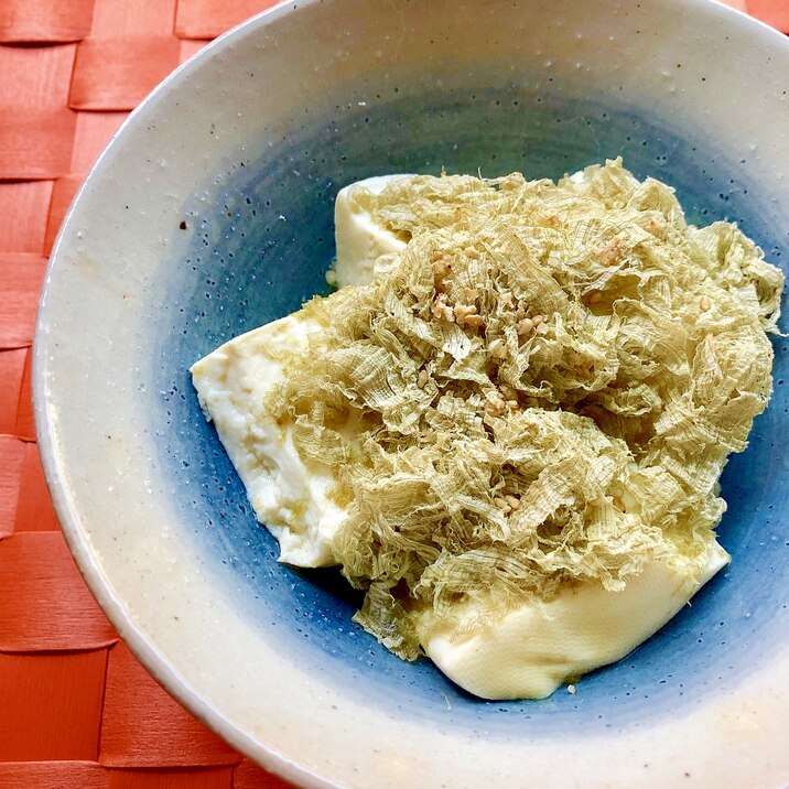 レンジで簡単！とろろ昆布豆腐○糖質オフ・ダイエット